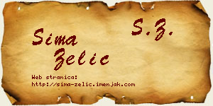Sima Zelić vizit kartica